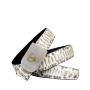 OEM Custom Luxury Trendy Real Genuine Snake Skin Leather Belt Designer Stainless Steel Buckles Casual Dress Waist Belts For Man