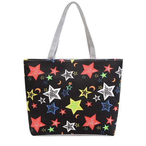 ZR416 New Printed Canvas Bag Wholesale Leisure Women's Fashion Portable Underarm Bag Shopping Bag