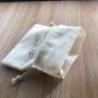 Thin Silk Printed Gold Muslin Cotton Packaging Pouch Transparent Muslin Drawstring Packaging Bag
