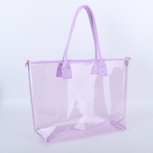 Handbags Women Clear Transparency Tote Bag Custom Logo Portable Waterproof Shopping Transparent Clear Shoulder Bag