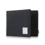 Men's Bi-fold Wallet For Gift RFID Feature Front Pocket Canvas Card Wallet With Label