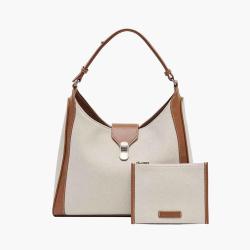 Guangzhou Factory Customized Brand Tote Bag Large Capacity Elegant Ladies Underarm Canvas Bag Fashion Shoulder Bag For Women