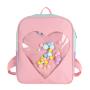 Trendy cute girl fashion oxford school bags ita bag with transparent window