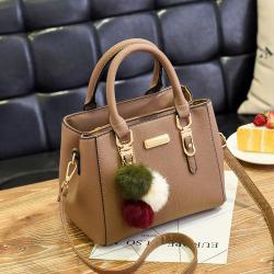2024 Women's Fashion Small Single Shoulder Bag New Large-Capacity Double-Layer Fur Ball Bag Portable  Bags for Women