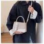 HR463 Women's Handbag Personalized Splicing Trend New Portable Bag Simple and Fashion One Shoulder Crossbody Small Square Bag