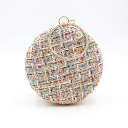 New arrival chain shoulder party purse designer handbags box clutches ladies round evening bag clutch bags for women pochette femme
