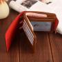 ZR570 Men's Short Buckle Coin Wallet Retro Pu Wallet Horizontal Square ID Card Holder Purse Casual Business Father's Day Gift