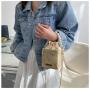 Pearl Chain Women Fashion Handbags Braid Bucket Handbags Brands China Shoulder Bags Drawstring Printing Wholesale Women Handbags