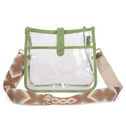Custom Tote bag PVC transparent window women's bag portable zipper shoulder niche design plus logo