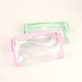 Portable Transparent Beach Zipper Reusable Recycled Small Hand Clear Makeup Box Packaging Cosmetic Gift PVC Toiletry  Bag