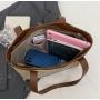 ZWY346 Wholesale New Women Color Blocking Tote Bag PU Daily Elegant Fashion Shoulder Bag Zippered Interior Pocket Girl Handbag