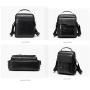 Custom logo factory Pu Leather black Cross business Bag Men's Shoulder Messenger Bag vintage