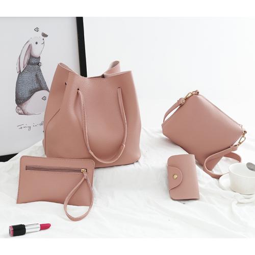 Four Pieces Of The Mother's Handbags For Ladies Girls Pure Color hand bags women handbag PU Leather bolsosparamujeres sac a main