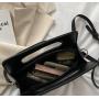 ZR749 Women's Bags Fashion PU Funny Girl Retro Small Square Bag Simple Zipper Shoulder Crossbody Phone Bag Female Party Shopping
