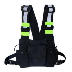 ZR918 Hot Sale Tactical Vest Bag Reflective Fashion Chest Bag Outdoors Men's Riding Function Sports Travel Waist Bag Backpack