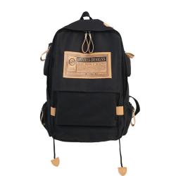 HR052 New Shoulder College Students School Bag Oxford Waterproof Fashion Letters Bag Junior High School Travel Computer Backpack