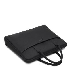 HR157 Wholesale Customized Logo Portable Zipper File Bags Oxford Cloth Black Briefcase for Men Office Data Bag Meeting Package