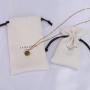 Custom Logo Printing Suede Jewelry Pouch Drawstring Bag Small Gift Lipstick Jewelry Packing Suede Pouch