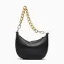 Fashion Metal Chains Shoulder Hobo Bags Half Moon Shape Style Metal Shoulder Sling Bag Ladies Shoulder Bag