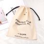 Eco-friendly Recycled Cotton Drawstring Shopping Clothes Storage Bag Custom Logo Printed Muslin Dust Gift Cotton Pouch