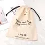 Eco-friendly Recycled Cotton Drawstring Shopping Clothes Storage Bag Custom Logo Printed Muslin Dust Gift Cotton Pouch