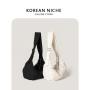 New Products Large Capacity Casual Neutral Nylon Messenger Bag Fashion Plain Crossbody Bag Simple Women's Shoulder Bag