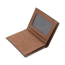 RFID protection artificial leather bifold slim men wallet custom in vertical horizontal