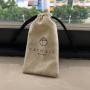 Custom Logo Recyclable Cotton Muslin Drawstring Gift Bag Eco Friendly For Jewellery  Cotton Drawstring Pouch