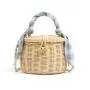 Woven Purse Handbag Women Wicker Summer Beach Round Basket