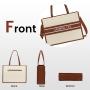 LOVEVOOK 2023 Women Fashion Handbags 2pcs/set shopping Tote Bag Shoulder Bag with clutch Purse Canvas bags women handbags ladies