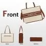LOVEVOOK 2023 Women Fashion Handbags 2pcs/set shopping Tote Bag Shoulder Bag with clutch Purse Canvas bags women handbags ladies