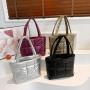 Large Capacity Casual Handbag for Women's New Korean Style Solid Color Simple Women's One Shoulder Underarm Bag Tote Bag