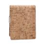 Slim Wallet with Money Clip RFID Blocking Card Mini Bifold Men, Vegan Leather Cork Front Pocket Wallet