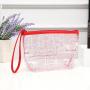 Waterproof Transparent PVC Makeup Bag Travel Clear PVC Wash Toiletry Cosmetic Bag With Custom Logo