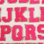 Factory Direct Sale Custom Designer Glitter Large Self Adhesive Bags Chenille Letter Patches