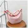 2024 new nylon simple shoulder bag fashion mommy shopping dumpling bag soft student crossbody bag