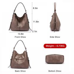 Realer Wholesale PU leather hobo tote bag sets lady shoulder crossbody bag Pocketbook large capacity women purses and handbags