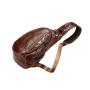 2024 Custom Vintage Genuine Leather Shoulder Chest Bag For Crossbody Men