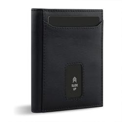 Mini Genuine Leather Card Holder Wallet For Men Slim Front Pocket Short Purse