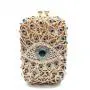 New Eye diamond evening bag banquet dress crystal bag hollow metal rhinestones purse vertical women's clutch bag