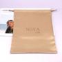 Wholesale Drawstring Gift Thick Satin Silk Hair Extension Packaging Dust Bag With Custom Logo Luxury Dust Satin Pouch