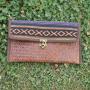 Exclusive Design Women Woven Fold-over Wicker Clutch Bag Holiday Rattan Purse Bag