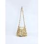 Small niche design hollowed out acrylic woven shoulder bag