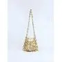 Small niche design hollowed out acrylic woven shoulder bag