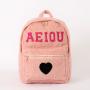 Wholesale Custom Kids Pink Plush Children School Bag Candy Color Mini Plush Teddy Velvet Backpack