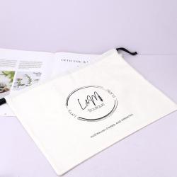 Custom Logo Printing Promotion Brush Canvas Dust Bag For Handbag Drawstring Cotton Canvas Gift Shoe Packing Pouch