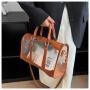 fashion transparent duffel Bag travel Hand Bag Can Print Logo custom clear Pattern travel duffel bag