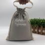 19 * 24 cm Canvas Shoe Packaging Bag With Handle  Custom Logo Printed Drawstring Canvas Shoe Bag