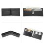ZF370 Mens Head Layer Cowhide Bifold Horizontal Wallet Card Wallet Strong Magnetic Button Leisure Ultra-thin Men's Wallet