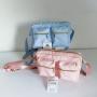 Women Waterproof Nylon Shoulder Sling Bags Tactical Multiple Pocket Pink Blue Messenger Bag Crossbody Bag Women